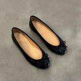 KYLETHOMASW  -  Luxury Designer Shoes for Women Quality Patent Leather Ballet Flats Women Round Toe Slip on Daily Wedding Shoes Zapatos Mujer
