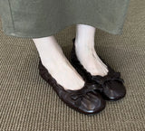 KYLETHOMASW  -  Mary Janes Shoes Women Ballet 2025 New Versatile Bow Single Shoes Fashion Elegant Daily Dress Flat Shoes Zapatos De Mujer