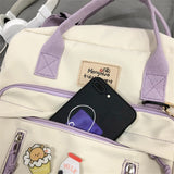 KYLETHOMASW  -  Kawaii Backpack Women Back Pack Cute Mochila Japanese High School Girls Backpack School Bags for Teenage Girls Multi Pockets Sac