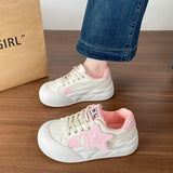 KYLETHOMASW  -  Spring and Autumn New Girl Thick Bottom Round Head Star Shoes To Wear Comfortable Sports Shoes Casual Bread Shoes