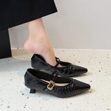 KYLETHOMASW  -  Pointed Toe High Heels Women Mary Jane Shoes Sexy Sandals 2025 Summer New Luxury Dress Shallow Shoes Fashion Pumps Mujer Zapatos