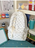 KYLETHOMASW  -  Polka Dot Bag Lace Bandage Bow Mochila Preppy Style Mochilas Mujer Fresh Fashion Backpacks Travel Backpack Bolsas Feminina