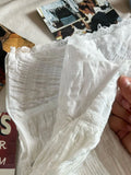 KYLTHOMASW  -  White Lace Trim Sweet Mini Skirts Summer Chic Folds Texture High Waist A-line Short Faldas Women Vintage Cute Balletcore Skirt