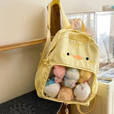 KYLETHOMASW  -  Kawaii Embroidered Ita Bag School Mochila Teenage Girls Backpack Students Commute Mochilas 2025 Portable Bags for Woman