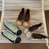 KYLETHOMASW  -  Bow Knot Loafers for Women, Comfortable Soft-Soled Ballet Roll Shoes, Commuter Flats for Women, All-Season Style
