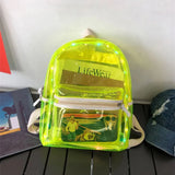 KYLETHOMASW  -  Large Capacity LED Lights Schoolbag Adjustable Straps Waterproof PVC Transparent Backpack Visible Multi-functional