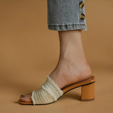 KYLETHOMASW  -  High Heels Slippers Women Wear Thick Heels Sandals Women New Summer Fashion Women's  Sandalias De Mujer
