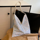 KYLETHOMASW  -  Sparkling Sequin Large Tote Bag Fashion Trendy Elegant All-Match Shoulder Bag Casual Large Capacity Handbag