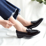 KYLETHOMASW  -  New Women's Shoes Luxury Leather Pointed Tip Loafers for Woman Fashion Classic Britain Casual Shoes Designer Shoes Zapatos Mujer
