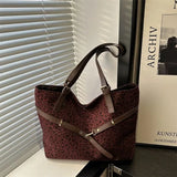 KYLETHOMASW  -  leopard print vintage shoulder bag winter tote bag handbag woman novelty cross body bag Female bag y2k casual