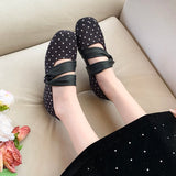KYLETHOMASW  -  Sweet Spring Auutmn Women Dot Mary Jane Shoes Round Toe Shoes Ladies Concise Daily Dress Comfortable Ballet Flats Shoes 367