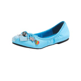KYLETHOMASW  -  Women's Flats Satin Ankle Strap Flower Bow Decor Square Toe Block Heel Sweet Lolita Elegant Casual Daily Shoes
