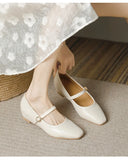 KYLETHOMASW  -  mary janes shoes woman height increasing flats soft leather ankle belt mocasines women elevator shoes zapatos de mujer 2025