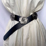 KYLETHOMASW  -    Rose Wide Belt for Women Decorative Belt Paired with Skirt Versatile Suit Coat Wide Waist Belts Premium Fashion Accessories