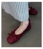 KYLETHOMASW  -  Mary Janes Shoes Women Ballet 2025 New Versatile Bow Single Shoes Fashion Elegant Daily Dress Flat Shoes Zapatos De Mujer