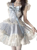 KYLTHOMASW  -  Japan New Original Design Sweet Bow Tie Wedding Princess Dress Women Lolita Dress Summer