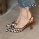 KYLETHOMASW  -  Pointed Toe Women's Sandals Elegant Slippers High Heels Shoes 2025 Summer Sexy Brand Slingback Shoes Dres Pumps Mujer De Slides