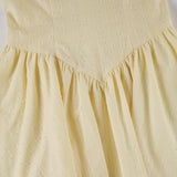 KYLETHOMASW  -  Fashion French Chic Solid A-Line Dresses Summer Sweet Slim Fit Folds Camisole Dress Elegant