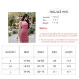 Kylethomasw Split Spaghetti Strap Dress Sexy Women Backless Slim Waist Swinging Collar Bodycon Dresses Summer Ladies Party Dress