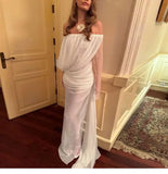 KYLETHOMASW  -  Women's White Off Shoulder Sheer Chiffon Beach Dress Long Sleeve Flowy Asymmetric Cover Swimwear