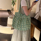 KYLETHOMASW  -  Floral Korean Versatile Tote Commuting Large Capacity Shoulder Bags Women's Bag