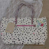KYLETHOMASW  -  Japanese Retro Polka Dot Floral Tote Bag Women Print Large Capacity Shoulder Bag Ladies Harajuku Everyday Versatile Handbag Chic