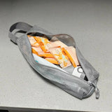 KYLETHOMASW  -  with Handy Handle Mesh Toiletry Bag Breathable Foldable Toiletry Storage Bag Cosmetic Brush Bag Quick Dry Washing Handbag