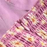 KYLETHOMASW  -  Retro Daisy Flower Print Bandage Spaghetti Strap Dress Retro Sexy Women Slim Bow Lacing Up Sling Dresses Holiday Robe