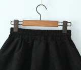 KYLETHOMASW  -  Retro Lacing Up Bow Elastic Waist Suede Faux Leather Mini Cake Skirt Women Ball Gown Swing Skater Party Femme Camel Black