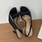 KYLETHOMASW  -  Summer Sexy Thin High Heels Sandals Butterfly-kont Open Toe Women Sandals Fashion Party Stripper Shoes
