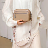 KYLETHOMASW  -  Women Crossbody Bag Casual Leather Shoulder Handbag Solid Travel Purse Vintage Adjustable Shoulder Straps Tote Bag Clutch Purse
