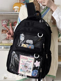 KYLETHOMASW  -  Japanese Style Kawaii Backpack Girls Transparent Ita Bag Women Large Capacity Backpack Fashion School Bag for College Student JK