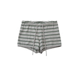 KYLETHOMASW  -  Vintage Striped Knit Shorts Women Drawstring Low Waist Casual Summer Wear