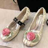 KYLETHOMASW  -  New Womens Mary Jane Shoes Exquisite Flower Casual Shoes for Woman Fashion High Heels Shoe Designer Shoes Zapatos De Mujer