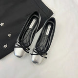 KYLETHOMASW  -  Increase Height 5cm Women Pumps Women Round Toe Bow-knot Sweet Ballet Shoes Office Woman Shallow Mouth Mary Jane Shoes