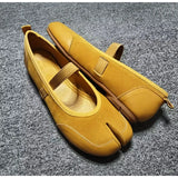 KYLETHOMASW  -  Fashion Split toe Faux suede Patchwork Women Tabi Ballet Flats Spring Autumn Mary Janes Walking Loafers Casual Girls Dance Shoes