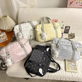 KYLETHOMASW  -  Dot Print Transparent Ita Bag Versatile Crossbady Bolsos Mujer Hand Bags for Woman Square Sac Femme Y2k Bolsas Zipper Bolso