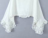 KYLETHOMASW  -  French Style Irregular Summer Midi Skirt Lace White 100% Cotton A-line Casual Women Long Ruffles Y2K Vocation Ladies Skirt Falda