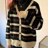 KYLETHOMASW  -  Autumn and Winter Loose Lazy Wind Knitted Cardigan Jacket New Versatile Retro Thin Sweater Women