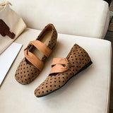 KYLETHOMASW  -  Sweet Spring Auutmn Women Dot Mary Jane Shoes Round Toe Shoes Ladies Concise Daily Dress Comfortable Ballet Flats Shoes 367