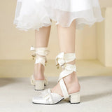 KYLETHOMASW  -  Women's Mary Jane Shoes Exquisite French High Heeled Sandals for Woman Sweet Ballet Casual Shoes Designer Shoes Zapatos De Mujer