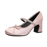 KYLETHOMASW  -  Bow-Knot Casual Woman Shoe Clogs Platform Female Footwear Autumn Round Toe Crystal Butterfly Creepers Dress Summer Fall Rhinesto
