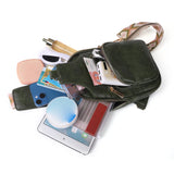 KYLETHOMASW  -  Retro PU Leather Satchel Bag Women's Solid Color Shoulder Bag Multi Pocket Casual Chest Bag Ladies All-Match Crossbody Bags
