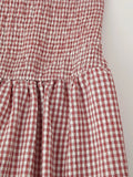 KYLETHOMASW  -  Summer Women O Neck Sleeveless Fit And Flare Long Plaid Dresses Casual Maxi Vestidos