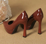 KYLETHOMASW  -  High Heels Women's Spring Autumn Waterproof Table High Heel Pumps Women's Pointed Toes Thin Heels Bridesmaid Work Shoes Women