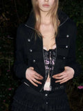 KYLETHOMASW  -  Retro Korean Style Waist Cinching Solid Color Simple High-end Personalized Women's Fashion Hoodie Autumn New 16P1501