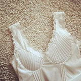 KYLETHOMASW  -  Corset Style White Mini Dress Women pintuck details sexy women dress new cotton summer dress y2k party dresses