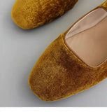 KYLETHOMASW  -  Designer Women Velvet Mary Janes Belt Strap Shoes Ladies Square Toe Flats Ballerina Dress Barefoot Loafers Brides Ballets Femmes