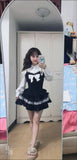 KYLETHOMASW  -  Y2k Aesthetic Lolita Style 3 Piece Set Women Kawaii White Shirt Bow Lace Vest Ruffle Mini Skirts Korea Fashion Gothic Skirt Sets