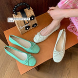 KYLETHOMASW  -  Spring and summer ballet flat shoes women's bow fashionable and comfortable work shoes women's work shoes single shoes flats